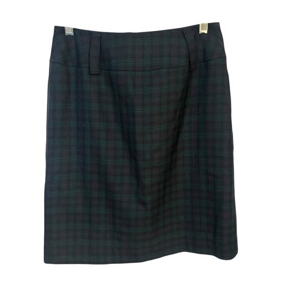 Pendleton Plaid Knee Length Button Front 100% virgin wool skirt size 4 - Picture 5 of 6